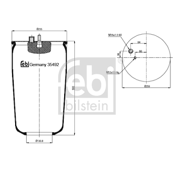 Mech, pneumaticke odpruzeni FEBI BILSTEIN 35492