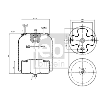 Mech, pneumaticke odpruzeni FEBI BILSTEIN 35678