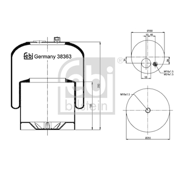 Mech, pneumaticke odpruzeni FEBI BILSTEIN 38363