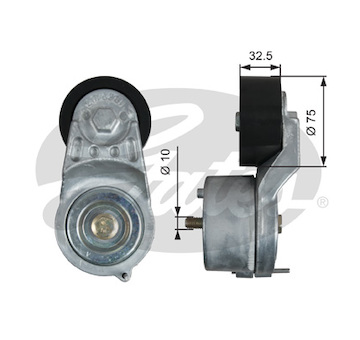 Napínák, žebrovaný klínový řemen GATES T38715