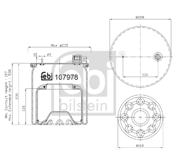 Mech, pneumaticke odpruzeni FEBI BILSTEIN 107978