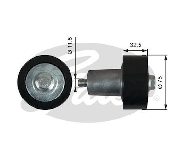 Vratná/vodicí kladka, klínový žebrový řemen GATES T36737