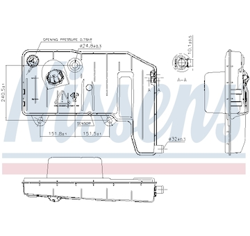 Vyrovnávací nádoba, chladicí kapalina NISSENS 996027