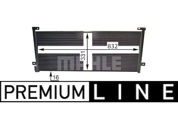 Kondenzátor, klimatizace MAHLE AC 884 000P