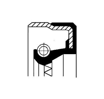 Těsnicí kroužek hřídele, pomocný pohon CORTECO 01034690B