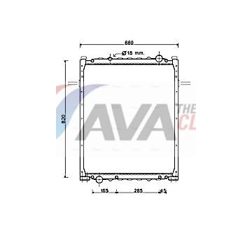 Chladič, chlazení motoru AVA QUALITY COOLING ME2246
