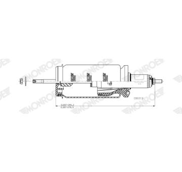 Tlumic, zaveseni kabiny MONROE CB0319