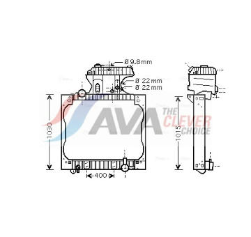 Chladič, chlazení motoru AVA Clever Choice MN2051