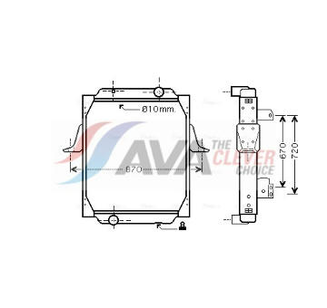 Chladič, chlazení motoru AVA Clever Choice RE2041
