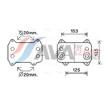 Olejový chladič, motorový olej AVA Clever Choice DF3054
