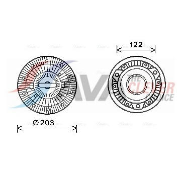 Spojka, větrák chladiče AVA Clever Choice MEC267