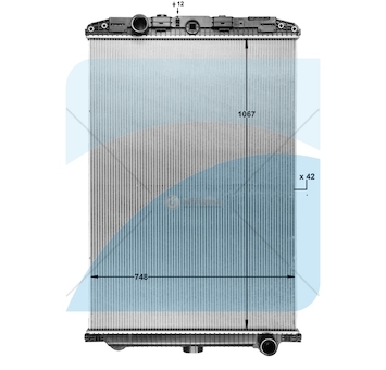Chladič vody DAF XF105 05.10- N/KPL BE TITANX DF2035N