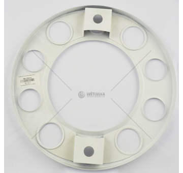 Kryt kola 10 otvorů bílá ocel s upevněním na dva šrouby BB-105210