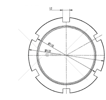 Matice náboje MAN TGA M100*1,5 zadní CSY AZMA-0013