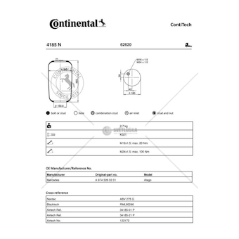 Měch MB ATEGO N/sada 05962 4185N