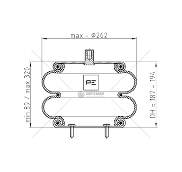 Mech, pneumaticke odpruzeni PETERS 084.202-72A