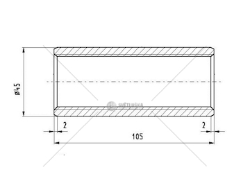Pouzdro listového pera VOLVO přední M36*45*104,5  AZVO-0050
