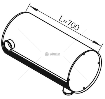 Střední tlumič výfuku DINEX DIN80345