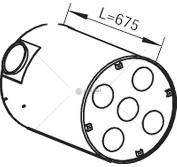 Střední tlumič výfuku DINEX DIN80401