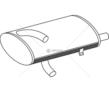 Střední-/zadní tlumič výfuku DINEX DIN50325