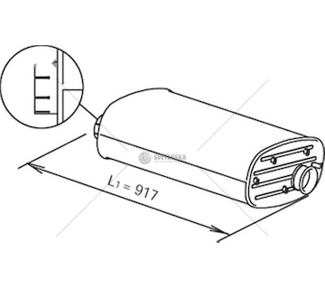 Střední-/zadní tlumič výfuku DINEX DIN64378