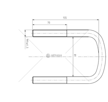 Třmen pera MAN M14*1,5*81*135 CSY K-AZMA-0005-A