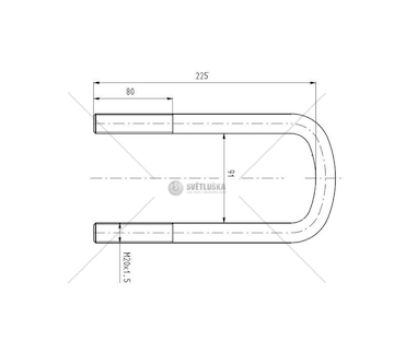 Třmen pera MB M20*1,5*91*225 CSY K-AZME-0057-A