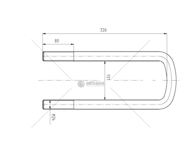 Třmen pera SCANIA M24*3*101*320 /BE CSY K-AZSC-0014-A