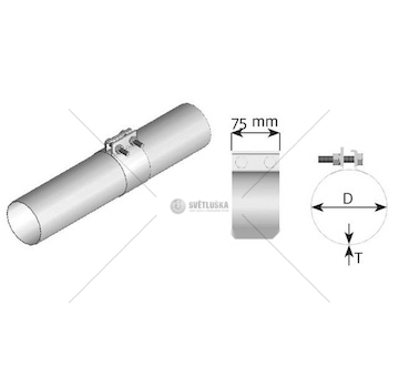 Upínač, výfukový systém DINEX DIN99414