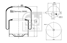 Mech, pneumaticke odpruzeni FEBI BILSTEIN 38363