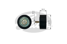 Vratná/vodicí kladka, klínový žebrový řemen GATES T36739