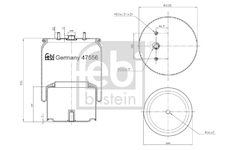 Mech, pneumaticke odpruzeni FEBI BILSTEIN 47556