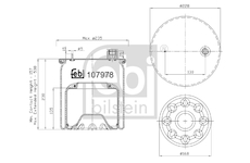 Mech, pneumaticke odpruzeni FEBI BILSTEIN 107978