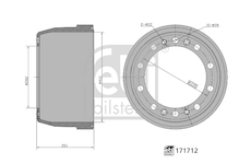 Brzdový buben FEBI BILSTEIN 171712