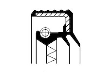 Těsnicí kroužek hřídele, náboj kola CORTECO 01016684B