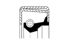 Těsnicí kroužek hřídele, náboj kola CORTECO 12011407B