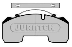 Sada brzdových destiček, kotoučová brzda JURATEK JCP1001
