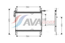 Kondenzátor, klimatizace AVA QUALITY COOLING DF5022