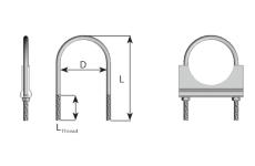 Upínač, výfukový systém DINEX 90130