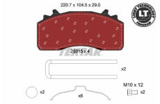 Sada brzdových destiček, kotoučová brzda TEXTAR 2931501