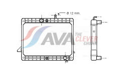 Chladič, chlazení motoru AVA QUALITY COOLING ME2173