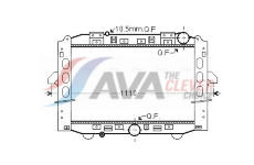 Chladič, chlazení motoru AVA QUALITY COOLING ME2284