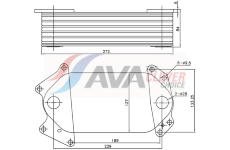 Olejový chladič, motorový olej AVA QUALITY COOLING ME3351