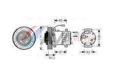 Kompresor, klimatizace AVA QUALITY COOLING VLAK053