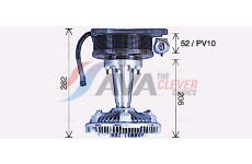 Spojka, větrák chladiče AVA Clever Choice IVC144