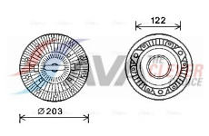 Spojka, větrák chladiče AVA Clever Choice MEC267