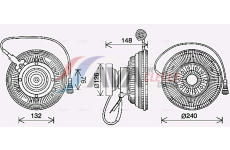 Spojka, větrák chladiče AVA Clever Choice VLC094