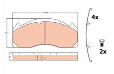 Sada brzdových destiček, kotoučová brzda TRW GDB5085
