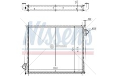 Chladič vody Scania P (95-) 860x679x50 kompl.