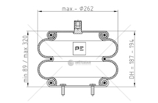 Mech, pneumaticke odpruzeni PETERS 084.202-72A